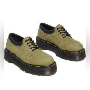 NWOT Dr. Martens Reeder Olive Suede Lace-Up Platform Oxford